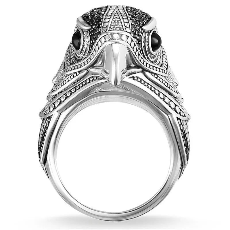 Milangirl Men Rings Hip Hop Eagle Personality Animal Bird Rings for Men Domineering Ring