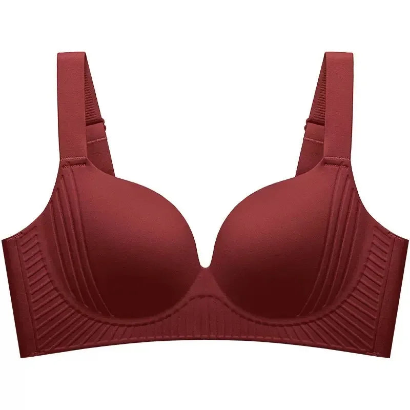 Women's Bra with Large Breasts Showing Small Underwear, Gathered and Slimming, Adjustable Women's Bra Without Steel Rings