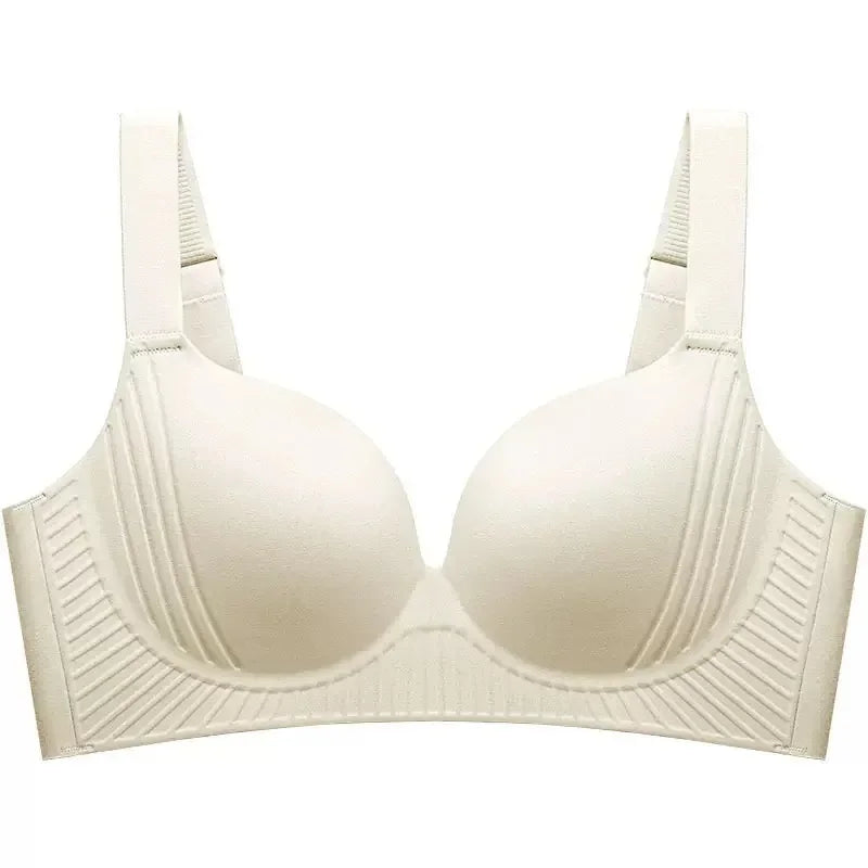 Women's Bra with Large Breasts Showing Small Underwear, Gathered and Slimming, Adjustable Women's Bra Without Steel Rings