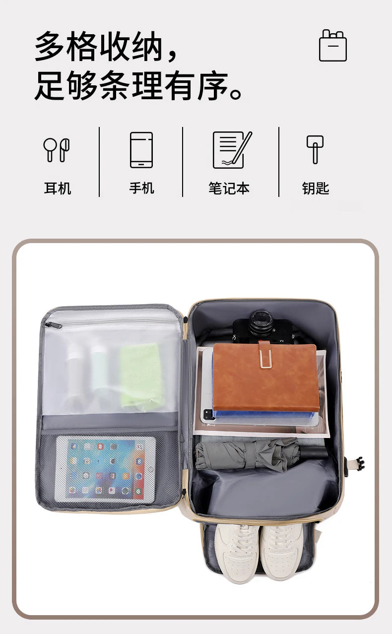 Backpack. Suitable for business trips, travel, and daily commuting. It is a multifunctional and large - capacity computer backpa