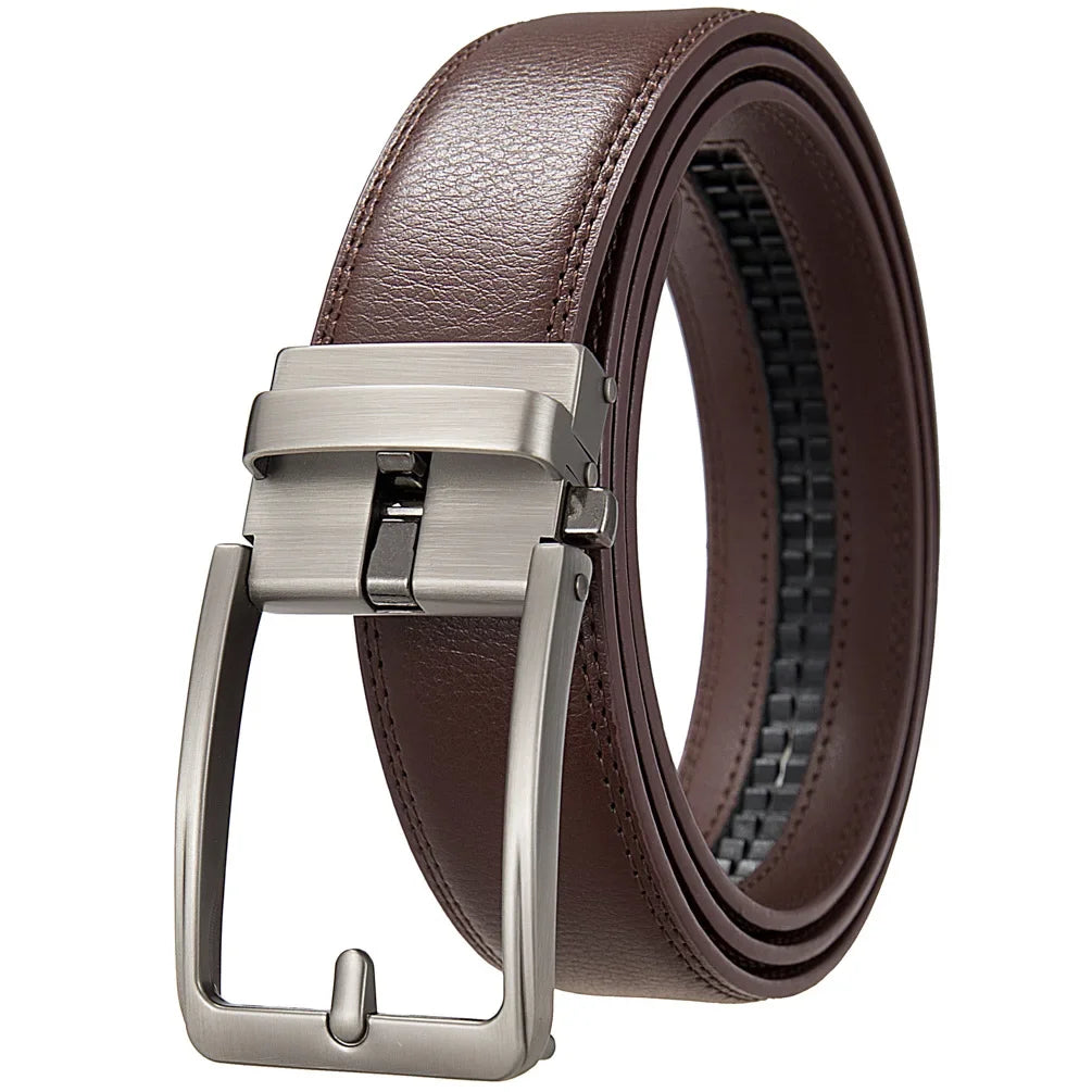 Click Belts for Men Luxury Brand Designer Fashion Automatic Buckle Genuine Leather Men's Jeans High Quality Waist Male Strap