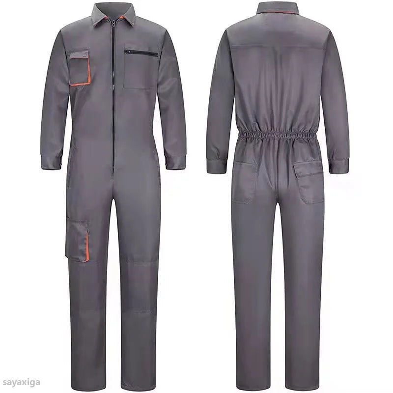Work Overall Uniform Men‘s Working Coverall Welding Suit Car Repairmen Workshop Jumpsuit Mechanic Uniform Workwear overol hombre
