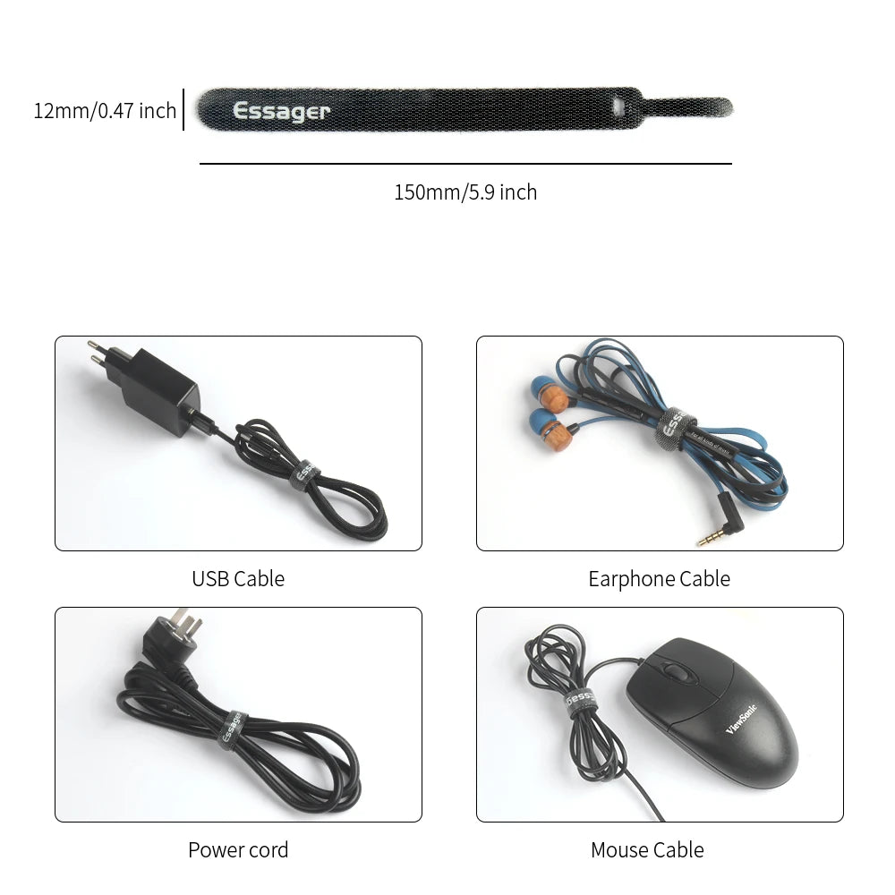 Essager Cable Organizer Earphone Charger Cord Protector Mouse Wire Winder Protection USB Cable Management Holder Clip for iphone