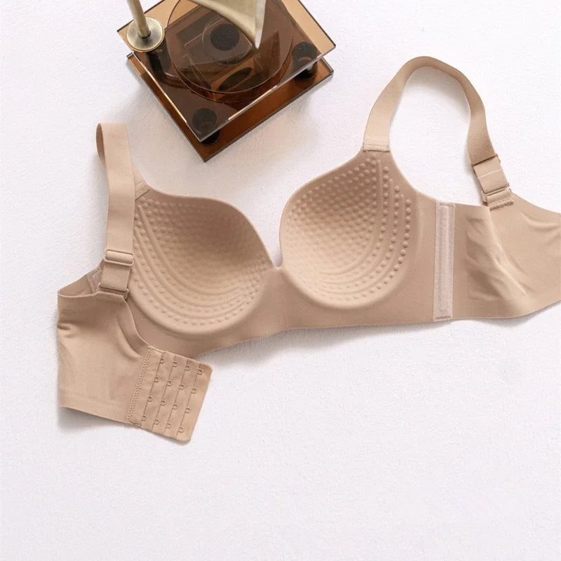 Women's Bra with Large Breasts Showing Small Underwear, Gathered and Slimming, Adjustable Women's Bra Without Steel Rings