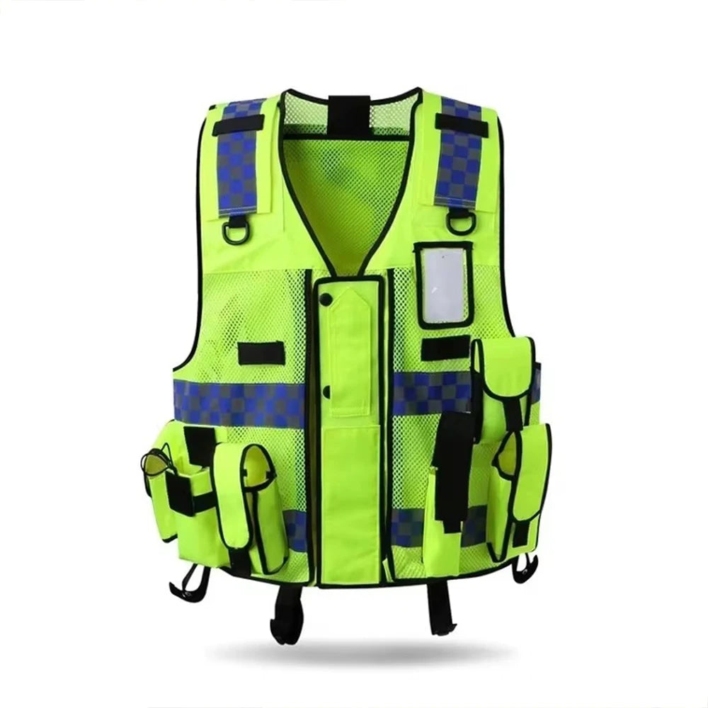 Safety Vests High-Quality Multi-Pocket Multifunctional Protection Vest Construction Site Security Duty Uniforms Working Clothes