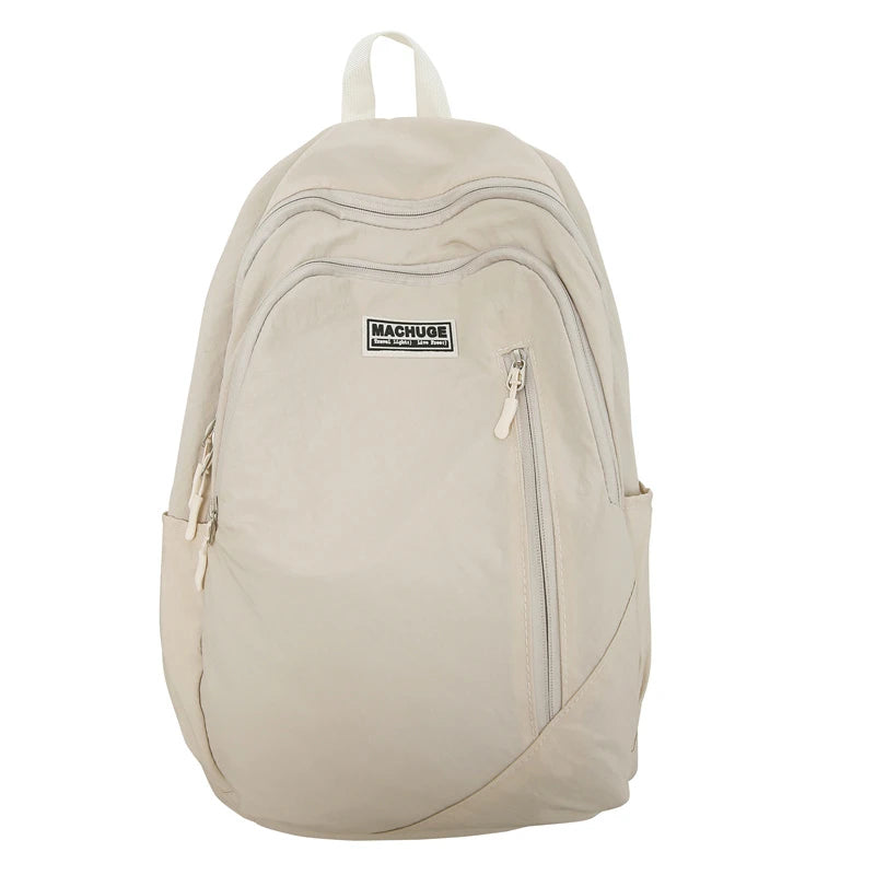 Backpack simple and large-capacity men's and women's travel backpacks leisure summer students waterproof spine backpack.
