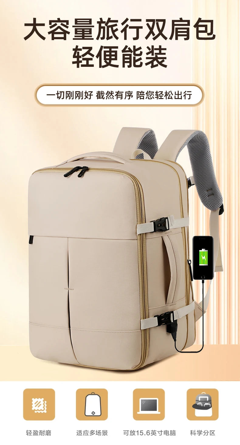 Backpack. Suitable for business trips, travel, and daily commuting. It is a multifunctional and large - capacity computer backpa
