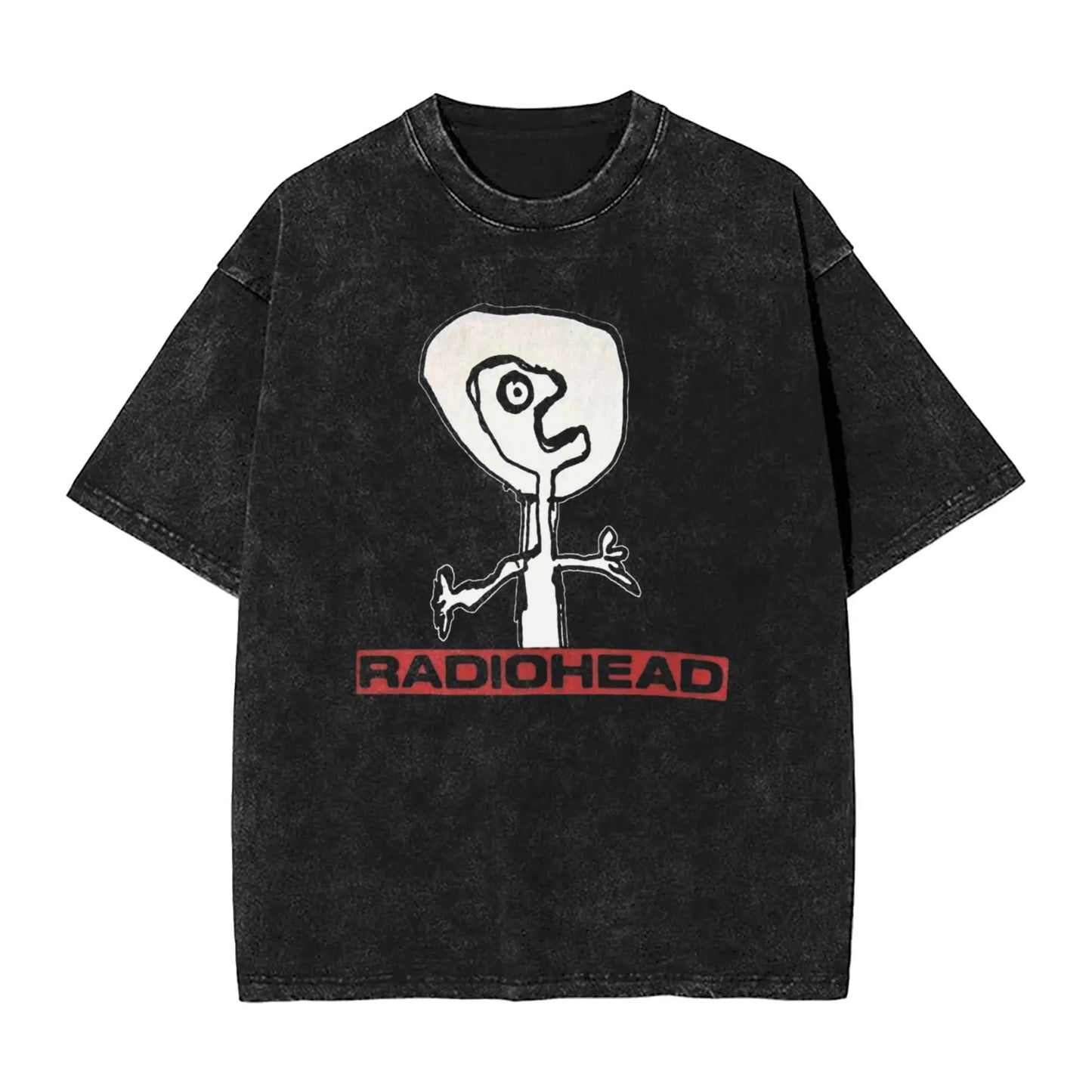 Men Radiohead Rock Band T Shirts Tops Beach Vintage Short Sleeve T-Shirt O Neck Trending Pattern Tshirt Wholesale