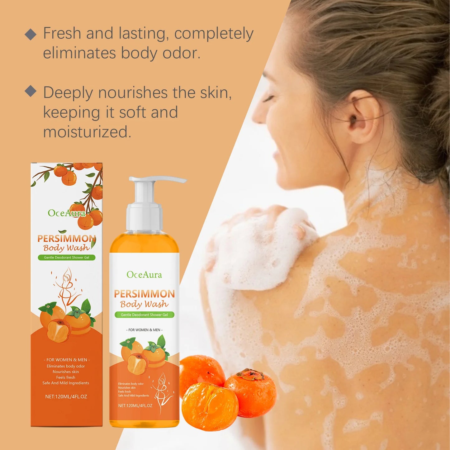 Cleansing Body Wash Anti Odor Purify Dirt Long Lasting Fragrance Refreshing Bathing Hydrating Deodorizing Smoothing Shower Gel