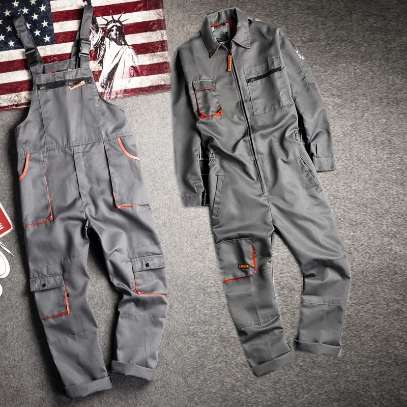 Work Overall Uniform Men‘s Working Coverall Welding Suit Car Repairmen Workshop Jumpsuit Mechanic Uniform Workwear overol hombre