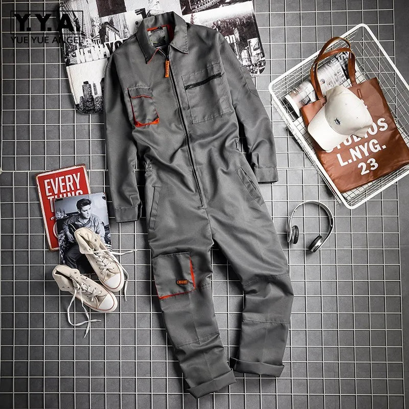 Work Overall Uniform Men‘s Working Coverall Welding Suit Car Repairmen Workshop Jumpsuit Mechanic Uniform Workwear overol hombre