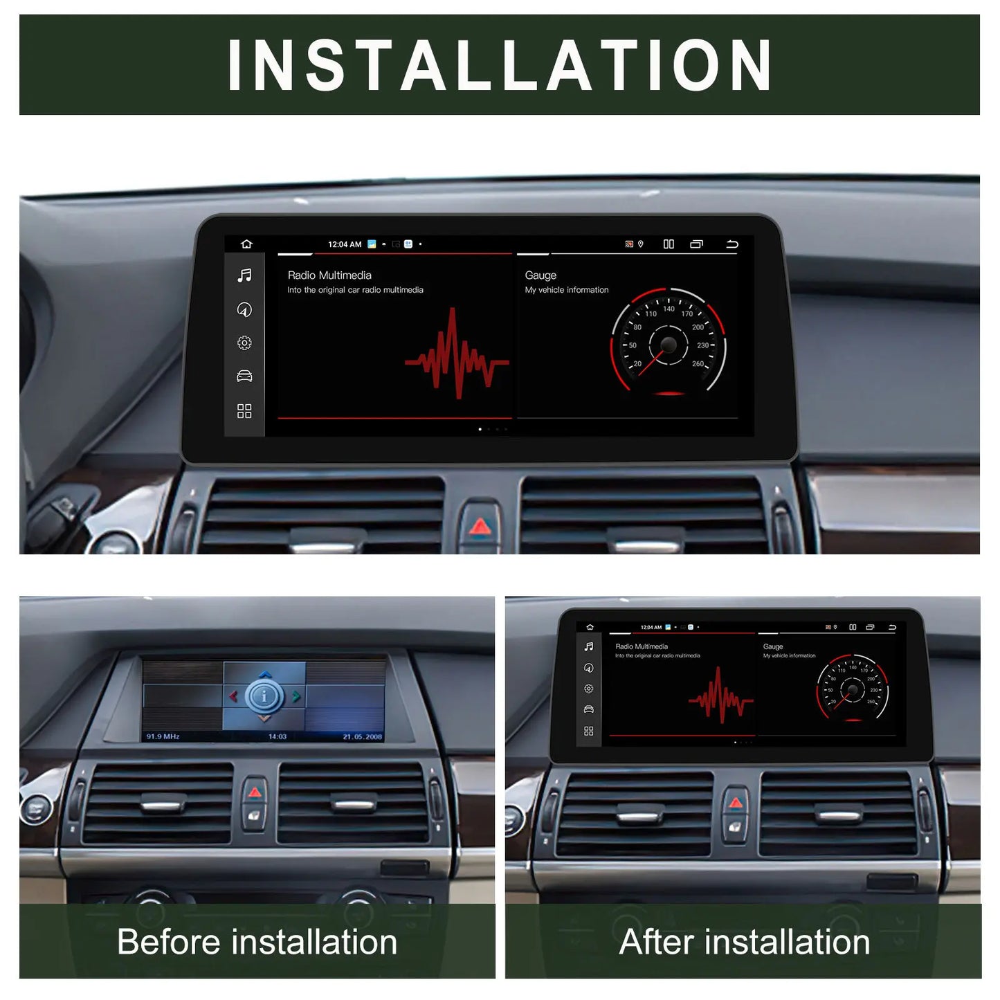 Auto Electronics Top Quality 12.3Inch Car Android Touch Screen GPS Dvd Player Car Audio Player
