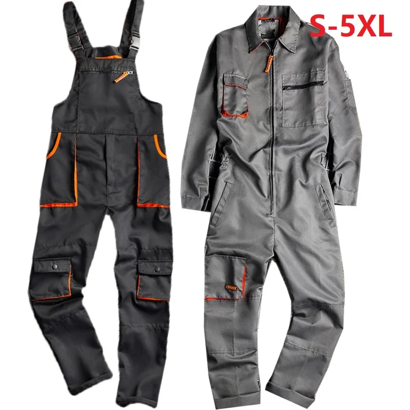 Work Overall Uniform Men‘s Working Coverall Welding Suit Car Repairmen Workshop Jumpsuit Mechanic Uniform Workwear overol hombre