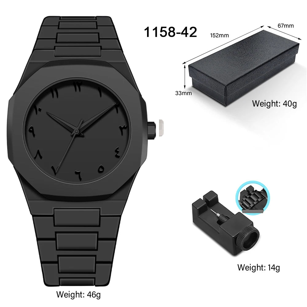 Arabic Numeral Waterproof Quartz Watch Men's Analog Mechanical Watch Men's Top Luxury Business Watch