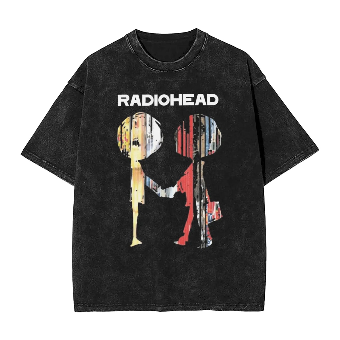 Men Radiohead Rock Band T Shirts  Tops Beach Vintage Short Sleeve T-Shirt O Neck Trending Pattern Tshirt Wholesale