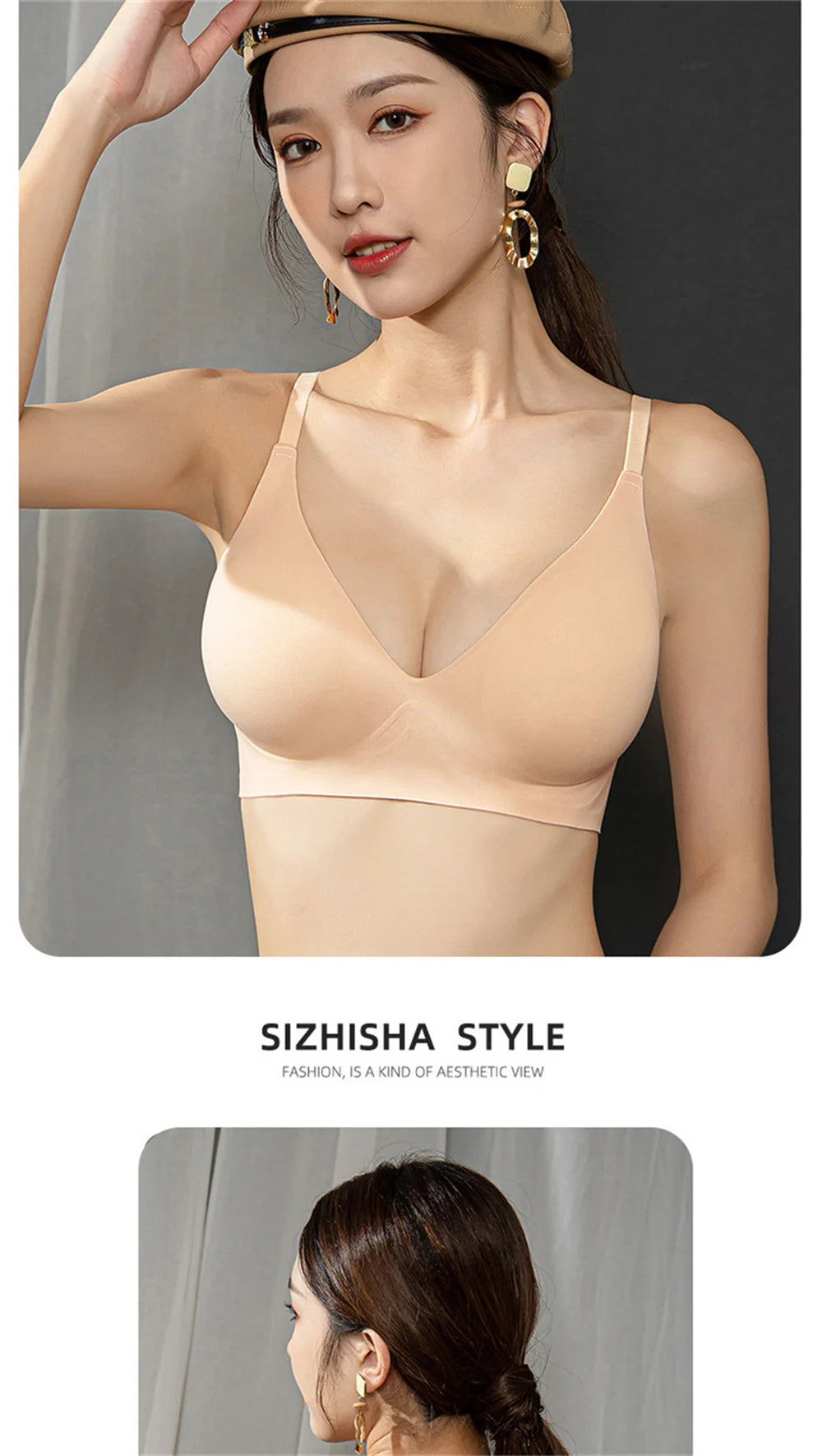 Externally Supported Bra For Woman Breathable Without Steel Ring Gathered Thickened Bra Enhancer Bra Push Up Bra Sexy Lingerie