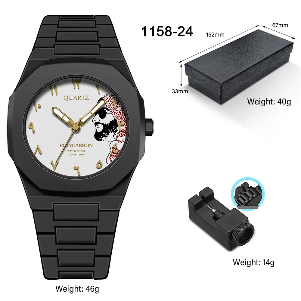 Arabic Numeral Waterproof Quartz Watch Men's Analog Mechanical Watch Men's Top Luxury Business Watch