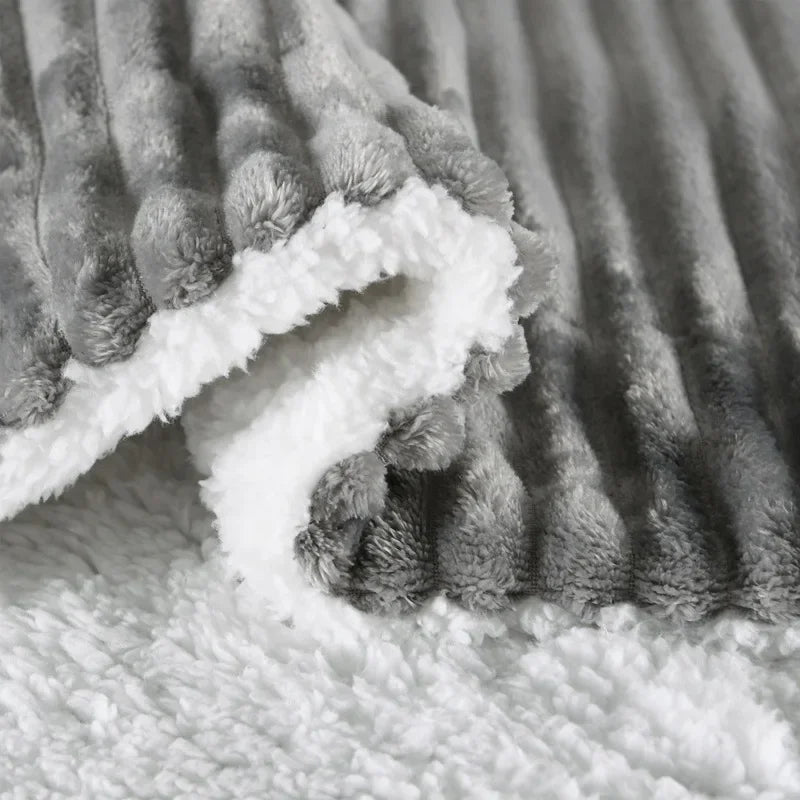 Flannel Blanket Double-layer Thick Blankets 150x120cm for winter Home Sofa Bed Cover Frazadas Mantas De Cama Cobertor