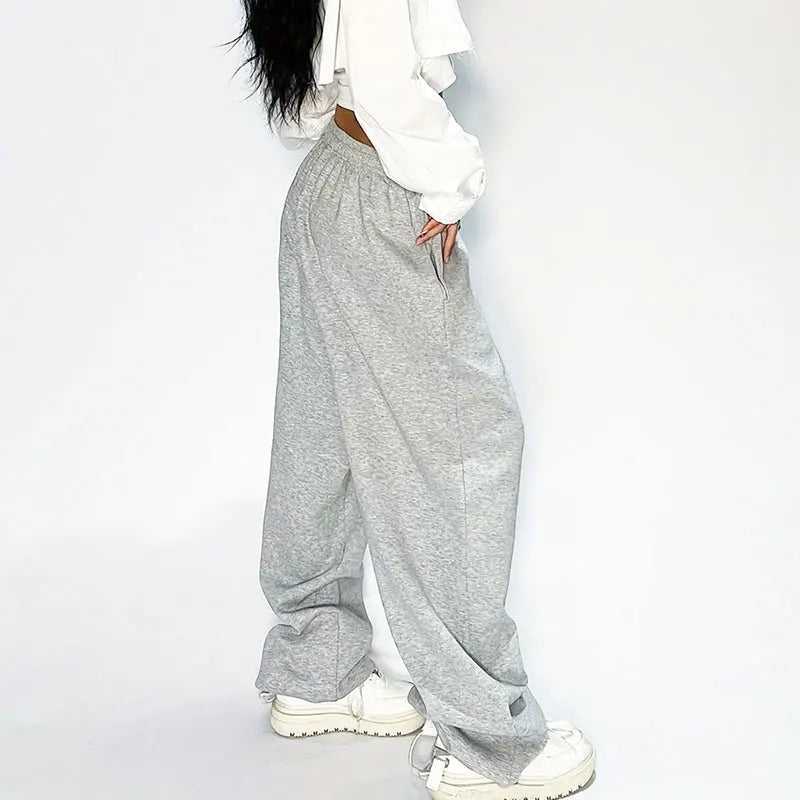 New Women Trousers Fashion Autumn Streetwear Basic Straight Casual Slim Pants Lady Sexy Solid Simple Versatile Knitted Trousers