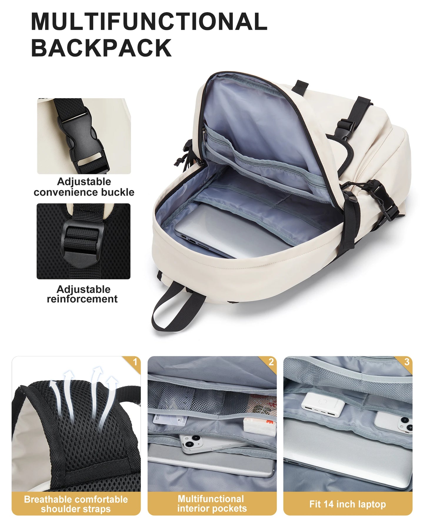Backpacks for men are simple, large-capacity computer backpacks, female junior high school students, senior high school students