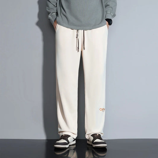 Contemporary Men's Fashion Trousers Loose Silhouette Trendy Drawstring Detail Suited for a Variety of Occasions Comfort