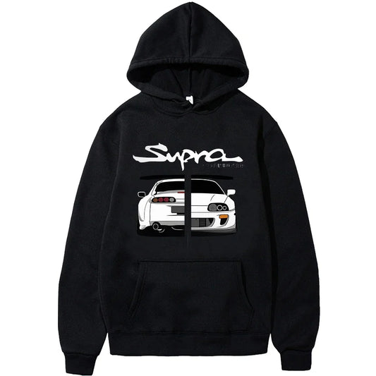 Hoodie Initial D Supra Unisex Hoodies for Men and Women Manga Print Loose Casual Sweatshirt Long Sleeve Style Spring Autumn