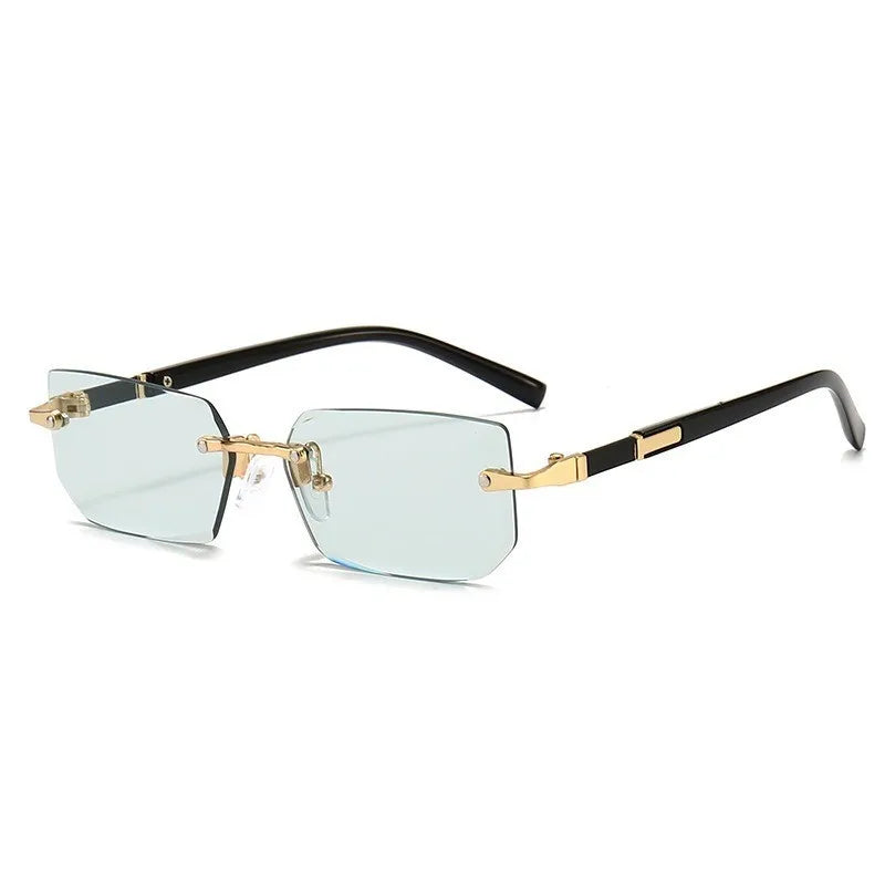 1pcs Small Square Edged Frameless Square Men's and Women's Fashionable Glasses Suitable for Birthday Gifts and Photography Props
