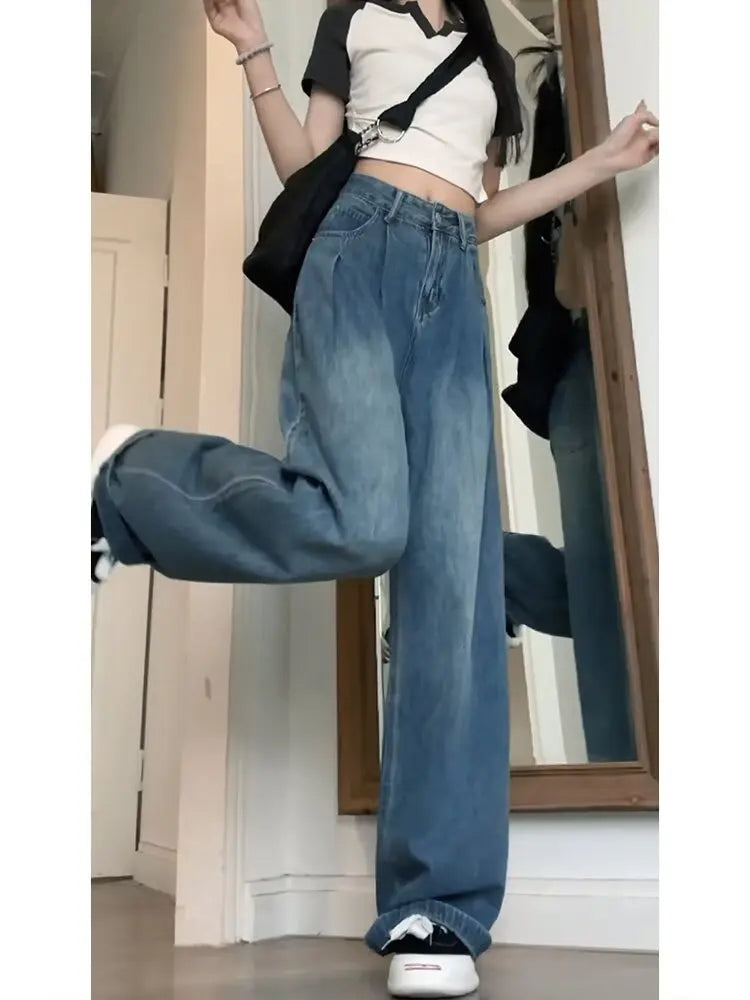 Jeans Woman Pants American Vintage High Waist Jeans Ladies Women's Denim Pants Women's Spring Clothes Shoujo Girl Style Jean