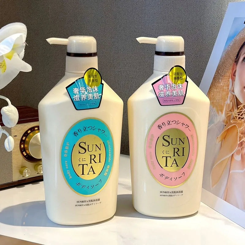 550ml Deep Cleansing Whitening Body Wash Shower Gel Removing Dirt Dead Skin Oil Control Even Skin Tone To Lighten Pigmentation