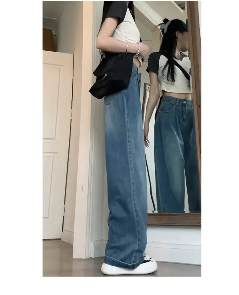 Jeans Woman Pants American Vintage High Waist Jeans Ladies Women's Denim Pants Women's Spring Clothes Shoujo Girl Style Jean