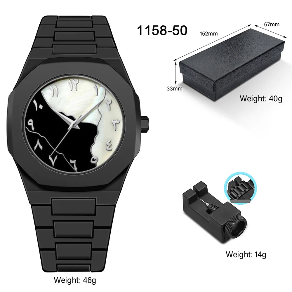 Arabic Numeral Waterproof Quartz Watch Men's Analog Mechanical Watch Men's Top Luxury Business Watch