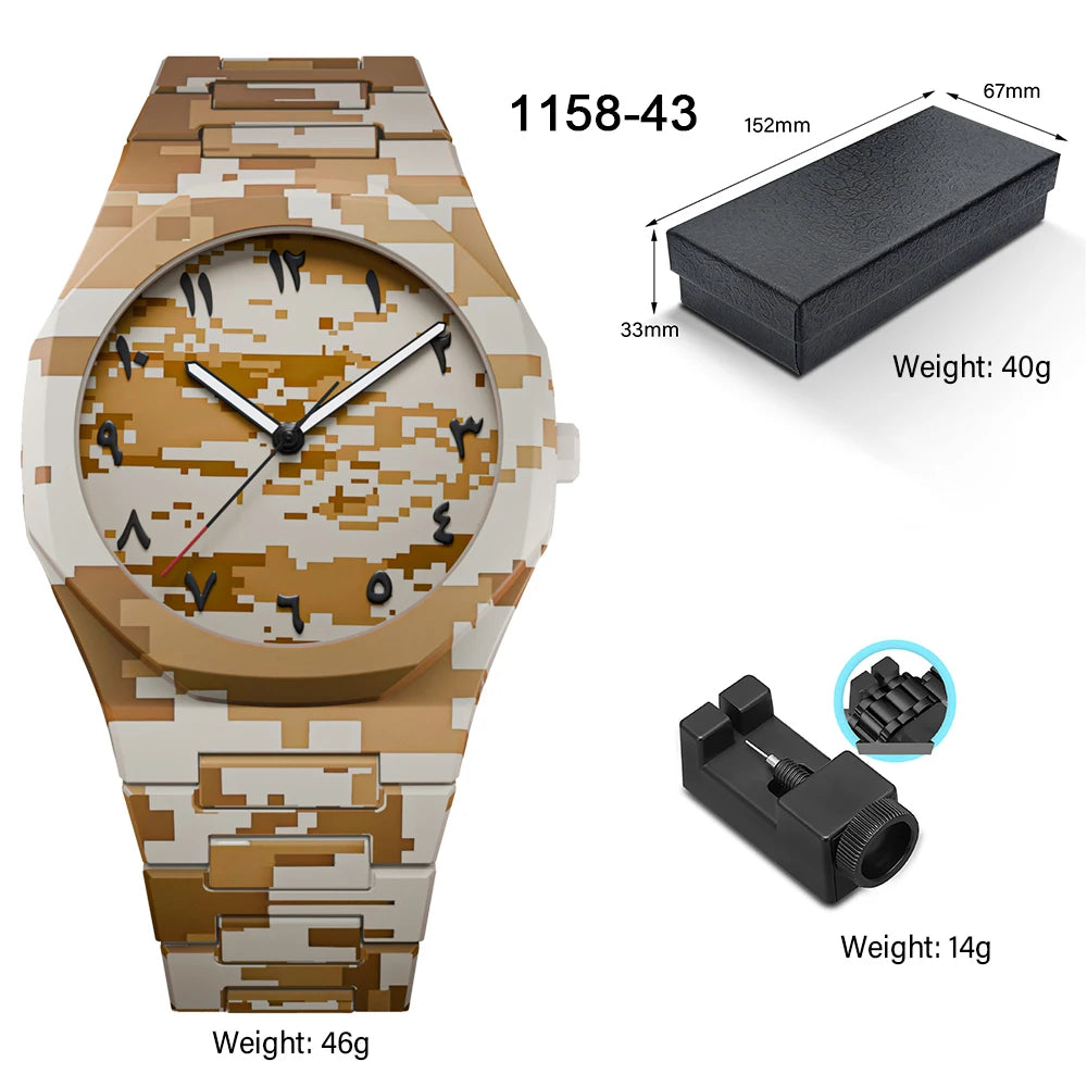 Arabic Numeral Waterproof Quartz Watch Men's Analog Mechanical Watch Men's Top Luxury Business Watch