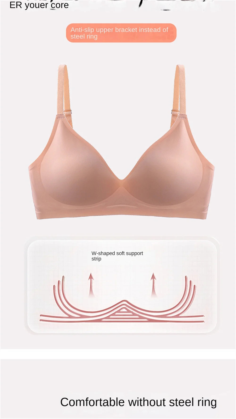 Externally Supported Bra For Woman Breathable Without Steel Ring Gathered Thickened Bra Enhancer Bra Push Up Bra Sexy Lingerie