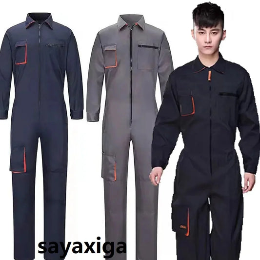 Work Overall Uniform Men‘s Working Coverall Welding Suit Car Repairmen Workshop Jumpsuit Mechanic Uniform Workwear overol hombre