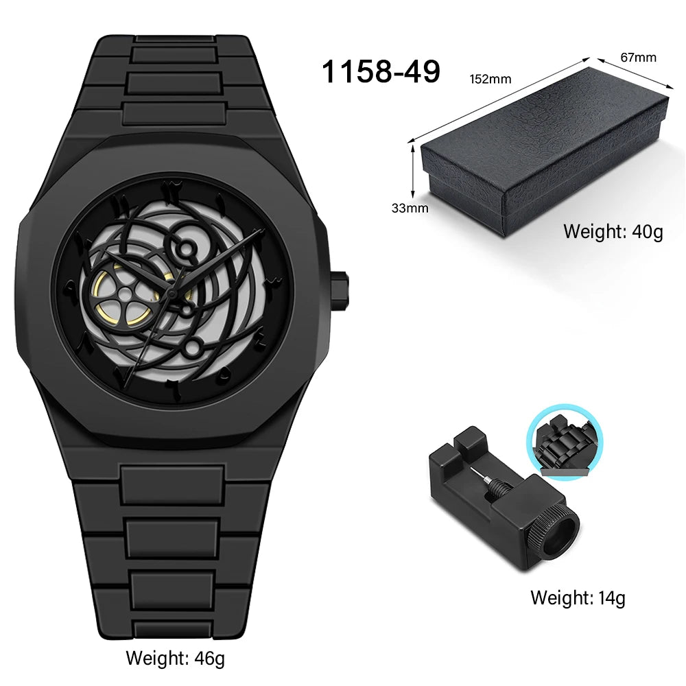 Arabic Numeral Waterproof Quartz Watch Men's Analog Mechanical Watch Men's Top Luxury Business Watch