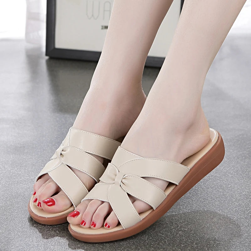2025 Summer Slippers Women's Slippers Low Comfortable Heel Open Toe Affordable Premium Sandals Large 35-41 Casual Slippers