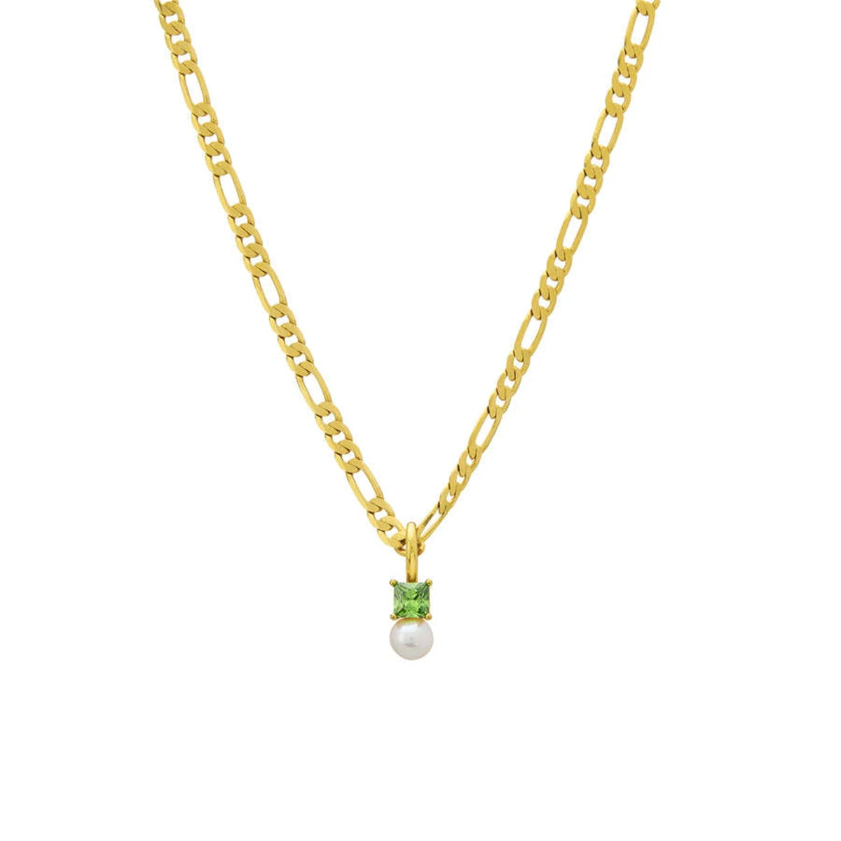 Zircon necklace, colorful zircon necklace, simple, light luxury, gold-plated, color preserving, women's gift