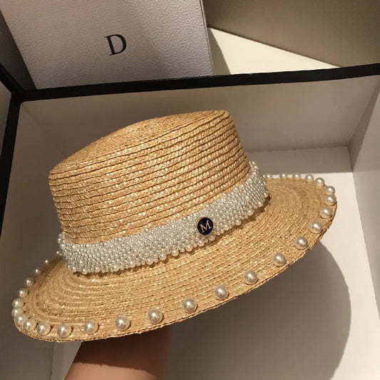 Summer Beach Sunshade, Sun Hat, Tourist Vacation Flat Top Hat, Travel Hat, Women's Hat