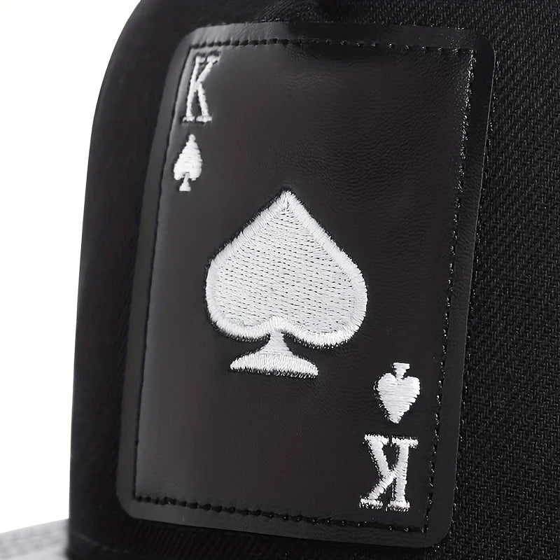 Fashion Hip Hop baseball Cap poker embroidery personalized Hat Men Women cotton Snapback Hats Outdoor Trucker Caps Sun Hats