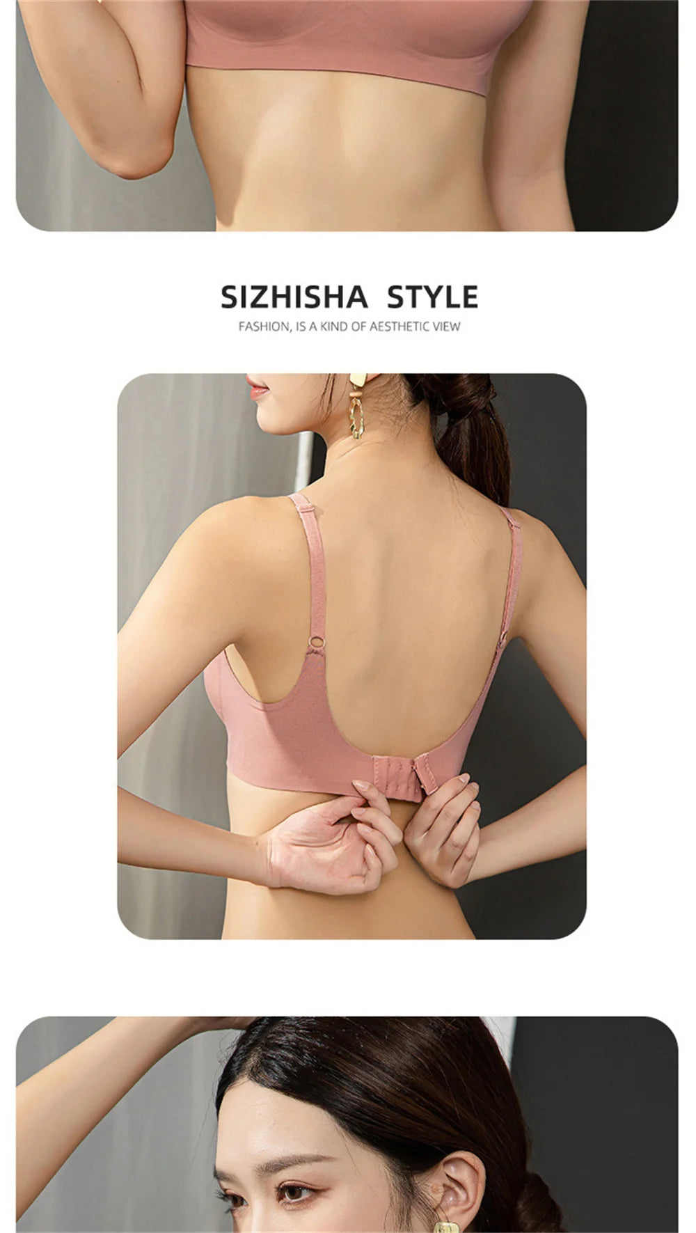 Externally Supported Bra For Woman Breathable Without Steel Ring Gathered Thickened Bra Enhancer Bra Push Up Bra Sexy Lingerie