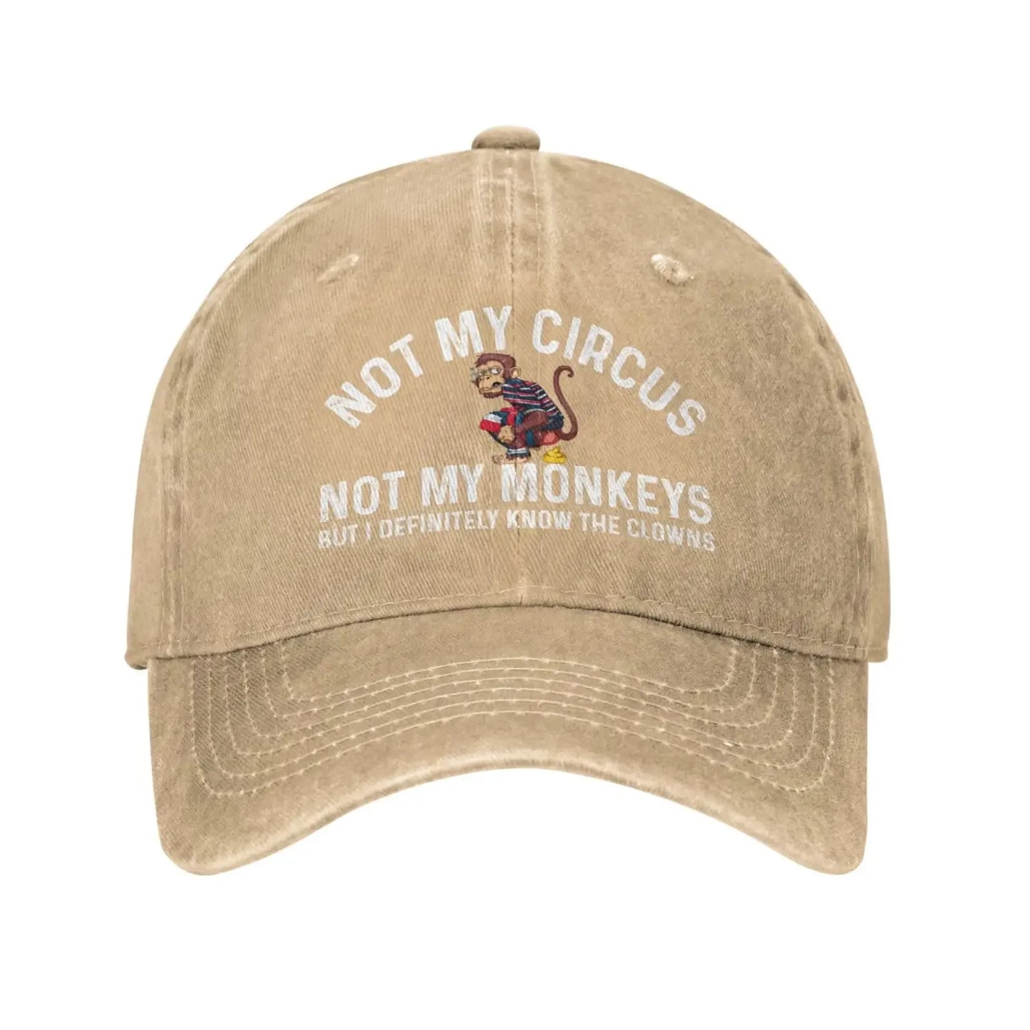 Funny Hat Not My Circus Not My Monkeys But I Definitely Know The Clowns Cap for Women Dad Caps Vintage Hats