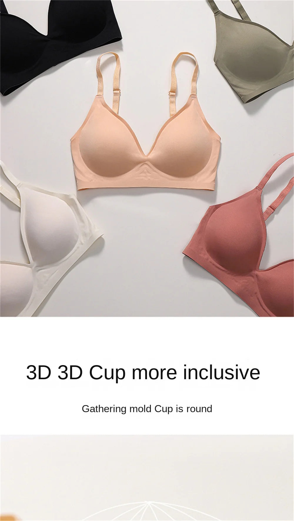 Externally Supported Bra For Woman Breathable Without Steel Ring Gathered Thickened Bra Enhancer Bra Push Up Bra Sexy Lingerie
