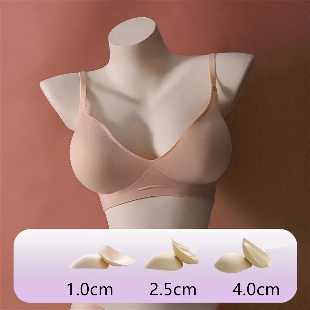 Externally Supported Bra For Woman Breathable Without Steel Ring Gathered Thickened Bra Enhancer Bra Push Up Bra Sexy Lingerie