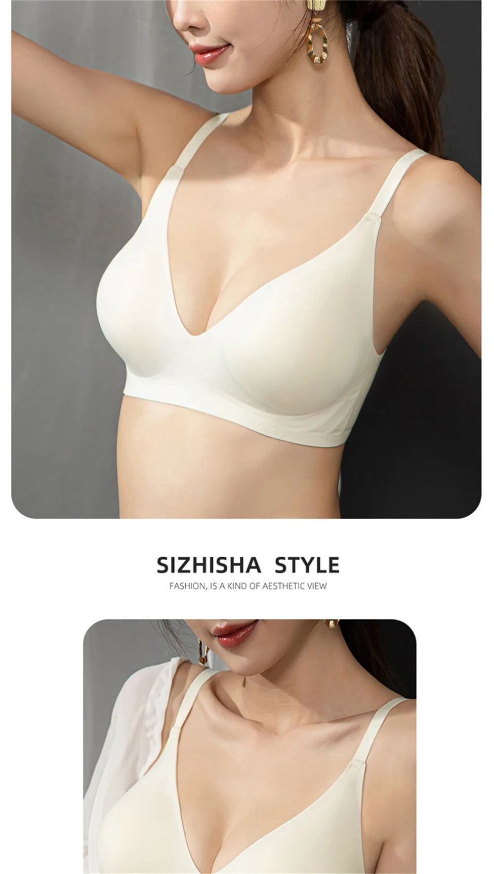 Externally Supported Bra For Woman Breathable Without Steel Ring Gathered Thickened Bra Enhancer Bra Push Up Bra Sexy Lingerie