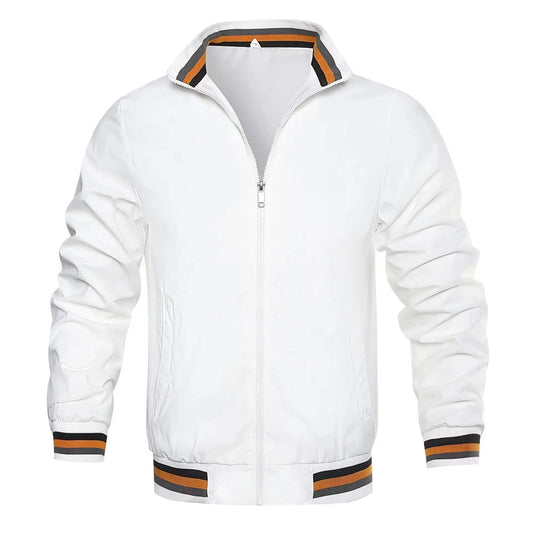 Casual Jackets for Men's Standing Collars for Spring and Autumn All-match Sports Solid Color Jackets for Cross-border Foreign
