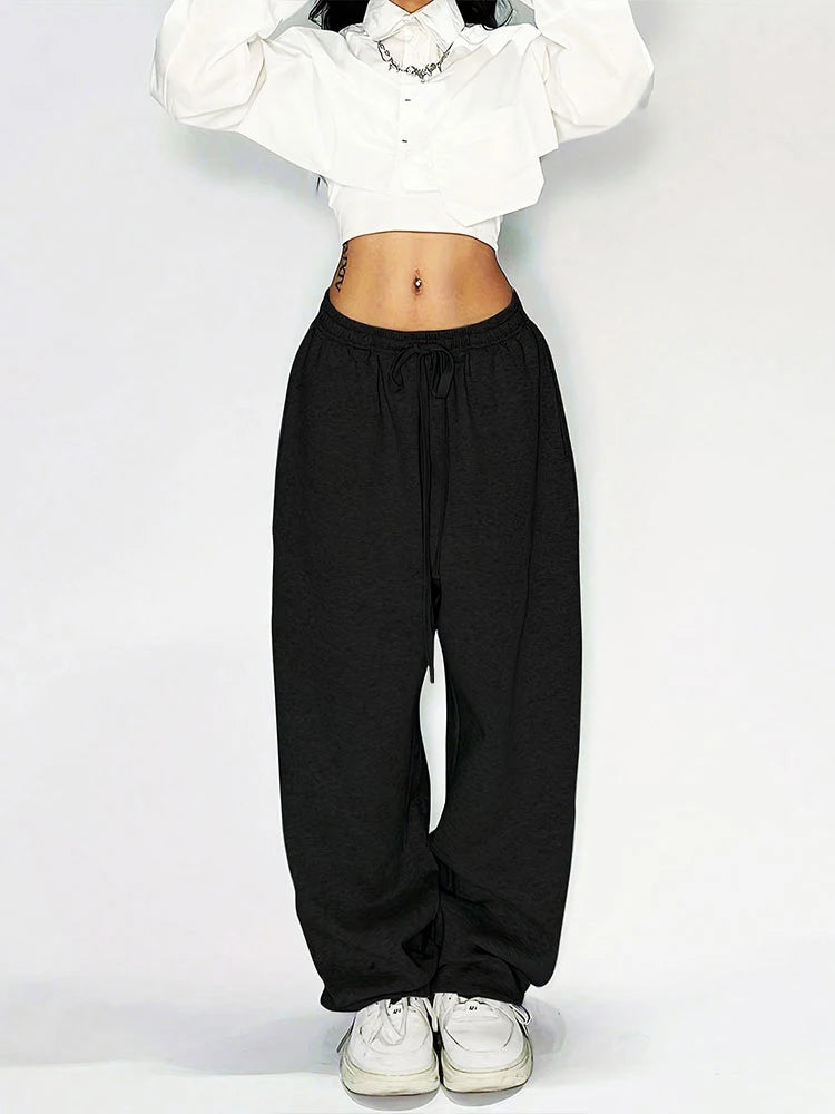New Women Trousers Fashion Autumn Streetwear Basic Straight Casual Slim Pants Lady Sexy Solid Simple Versatile Knitted Trousers