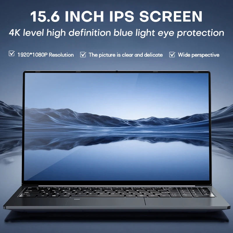 2025 Laptop Computer 15.6" AMD A4-7210U MX350 Notebook PC Portable IPS Display Fingerprint Backlit Gaming Laptops for Study Work
