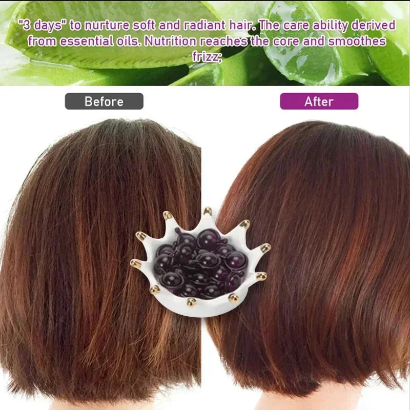 Hair Vitamin Capsule Keratin Oil Fast Restore Soft Smooth Shiny Hair Care Nourish Repair Hair Damaged Splitting Treatment Produc