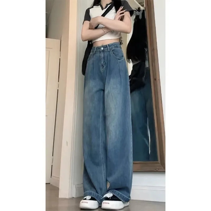 Jeans Woman Pants American Vintage High Waist Jeans Ladies Women's Denim Pants Women's Spring Clothes Shoujo Girl Style Jean