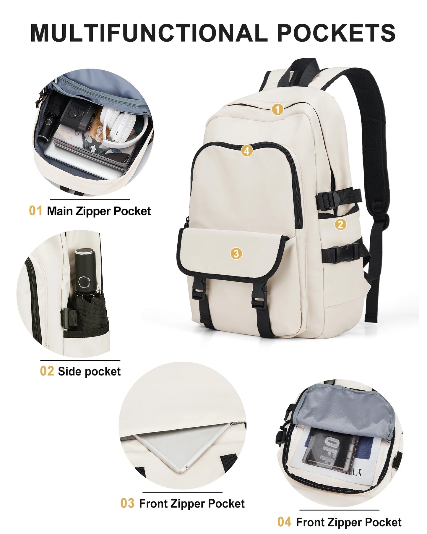 Backpacks for men are simple, large-capacity computer backpacks, female junior high school students, senior high school students